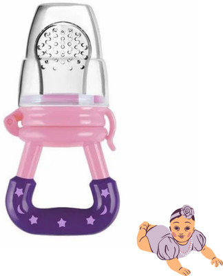 aapni dukan SST Sales Baby Food And Fruit Nibbler & Pacifier Teether BPA Free Nibbler BD310 Feeder(Multicolor)