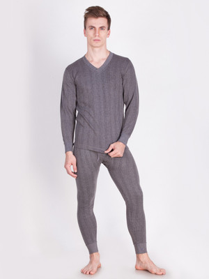 Dollar V Neck Top & Bottom Set Men Top - Pyjama Set Thermal