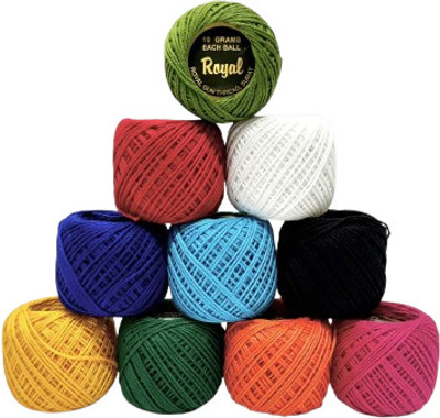 ROYAL GUN THREAD Multi Color Thread(33 m Pack of10)