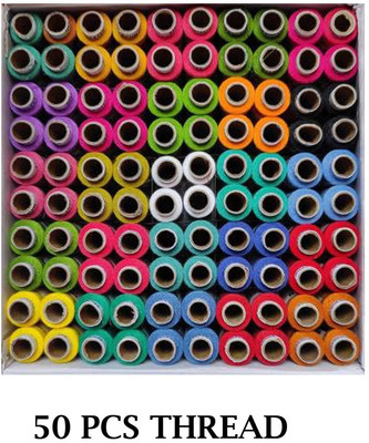 ABENTERPRISSE Multicolor Thread(150 m Pack of50)