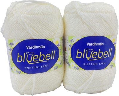 ARTPARASITE Vardhman Bluebell Wool Knitting Ball Hand Knitting Wool Yarn 100 Gram 300m Beige Thread(300 m Pack of2)