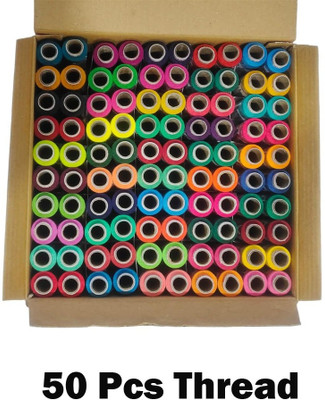 NEWBOOKEY Multicolor Thread(150 m Pack of50)