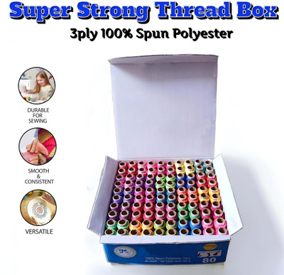 DEALDASH Multicolour Thread(150 m Pack of100)
