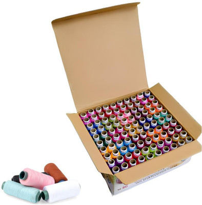 DEALDASH Multicolour Thread(150 m Pack of100)