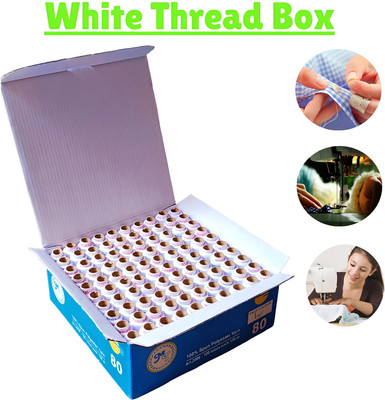 DEALDASH WHITE Thread(150 m Pack of100)