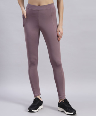 Geonix Solid Women Purple Tights