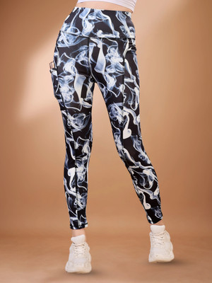 POOJARAN Printed Women Multicolor Tights