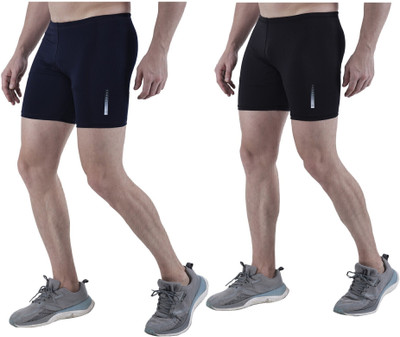 TroopLine Solid Men Dark Blue, Black Tights