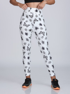 KEOTI Printed Women White, Black Tights