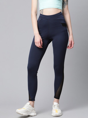BLINKIN Solid Women Blue Tights