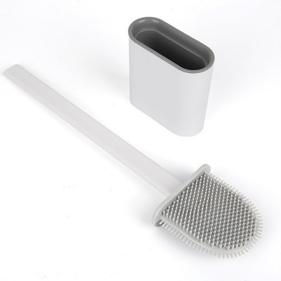 Vvr Toilet Brush with Holder(Grey)