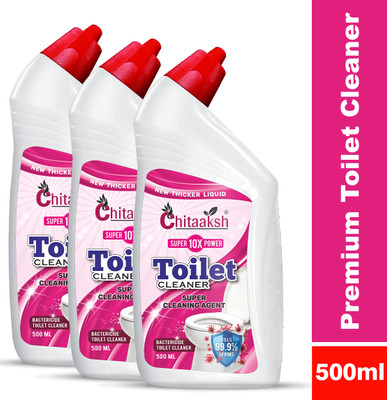 TERIHAR 3 Bottles of Powerful Toilet Cleaner – Extra Strength Formula Ocean Liquid Toilet Cleaner(3 x 166.67 ml)
