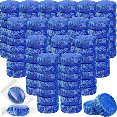 Vinsufy Automatic Flush Toilet Bowl Cleaner Tablets Blue Cleaning water (Pack of 10) Original Block Toilet Cleaner(10 x 1 g)