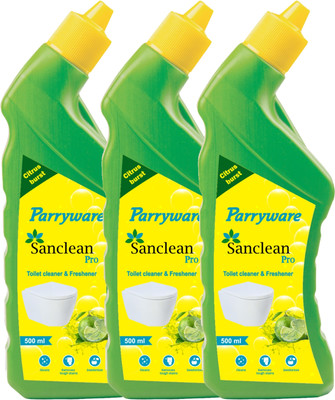 Parryware Sanclean Pro Disinfectant Toilet cleaner- Citrus Burst 500ml- Pack of 3 Citrus Liquid Toilet Cleaner(3 x 500 ml)