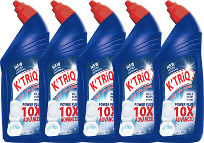 K'TRiQ Toilet Cleaner|Instant action| Toilet Cleaner Liquid| Removes Stubborn & Stains Regular Liquid Toilet Cleaner(5 x 1 L)