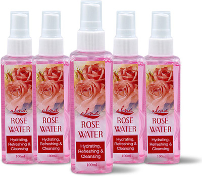 Alna Care Rose Water Toner|Hydrating, Refreshing & Cleansing||100 ML Each|Combo Pack Of 5 Men & Women(500 ml)