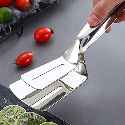 FIVANIO Steak_Clip_E Multifunction Cooking Serving Turner Frying Food Tongs 10I Stainless Steel Steak 10 cm Utility, Serving, Roasting, Hamburger Tongs(Pack of 1)