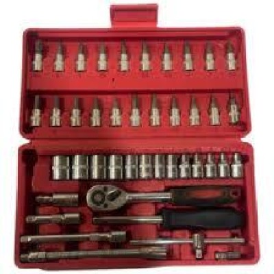 4uonly TOOL KIT 46 in 1 Pcs Tool Kit and Socket Set Multi Hand Tool Kit QWA19 Cycling Type refers to specialized set of tools and euipment that are designed for a particular purpose or task. Possible values are Camping Tool kit, Cycle Repair Tool kit, etc.