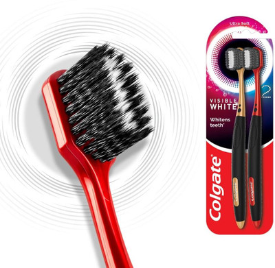 Colgate Visible White O2 Toothbrush Ultra Soft - 2pcs Ultra Soft Toothbrush(Pack of 2)