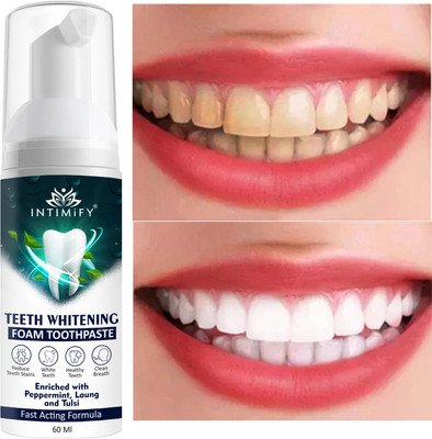 INTIMIFY Teeth Whitening Foam for Brighter Teeth Toothpaste(60 ml)