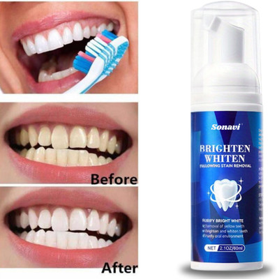 Sonavi Teeth Whitening Foam for Shiny Teeth & Whitening Toothpaste Teeth Whitening Kit