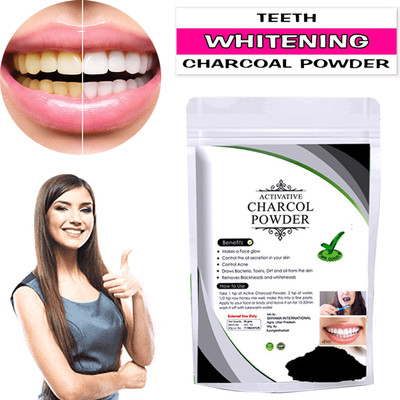 Aktivemusli Activated Charcoal Teeth Whitening Powder for Natural Teeth Whitening(50 g)