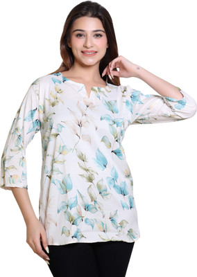 Ogarti Casual Printed Women Green Top