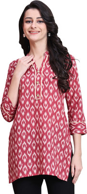 HouseOfCommon Women Printed Straight Kurta(Maroon)