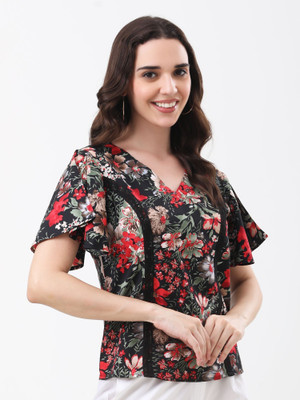 NAVRAAH Casual Printed Women Multicolor Top