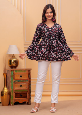 ANUSHIL Casual Floral Print Women Multicolor Top