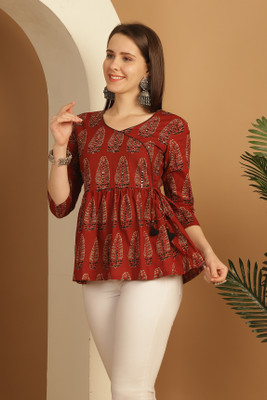 Rajnandini Casual Printed Women Multicolor Top