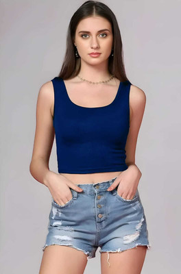 rani Casual Solid Women Blue Top