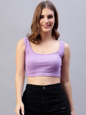 Ayvina Casual Self Design Women Purple Top
