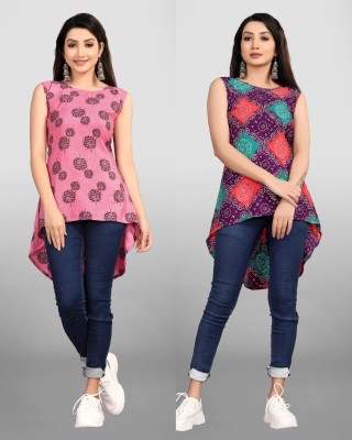 vastra soundrya Casual Printed Women Multicolor Top