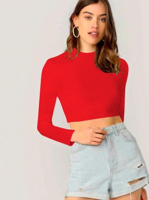 Dream Beauty Fashion Casual Solid Women Red Top