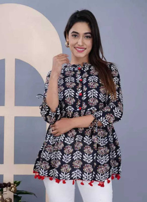 SHYAMGARMENTS Casual Printed Women Multicolor Top