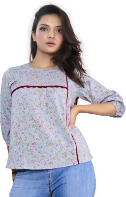 BAVAREE Casual Printed Women Multicolor Top