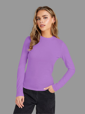 Kashonaa Casual Solid Women Purple Top