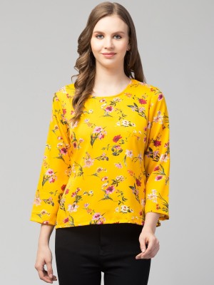 Sshila Casual Solid Women Yellow Top