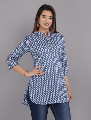 Aaradhiya Creation Casual Printed Women Blue, White Top