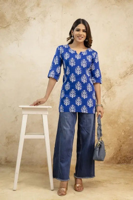 VHCK ENTERPRISE Party Printed Women Blue Top