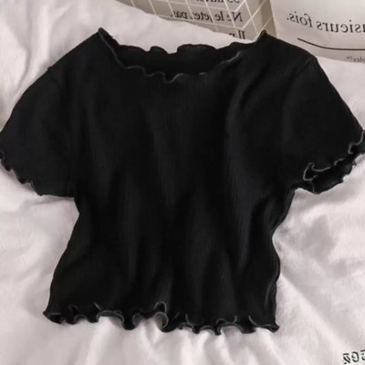 NQF Casual Solid Women Black Top