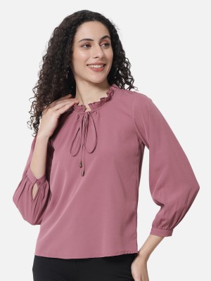 ALL WAYS YOU Casual Solid Women Pink Top