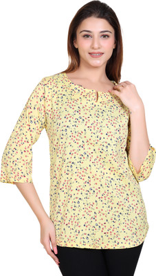 Ogarti Casual Printed Women Yellow Top