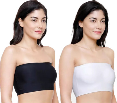 PINOVO Casual Solid Women Black, White Top