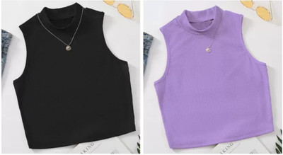 SHREERAMGARMENT Beach Wear Striped Women Black, Purple Top