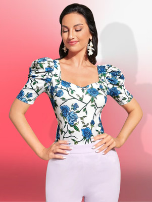 Maheshvi Casual Printed Women Blue, Green, White Top