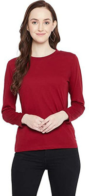 HouseOfCommon Casual Solid Women Red Top