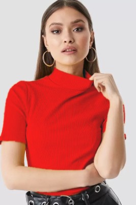 NQF Party Self Design Women Red Top