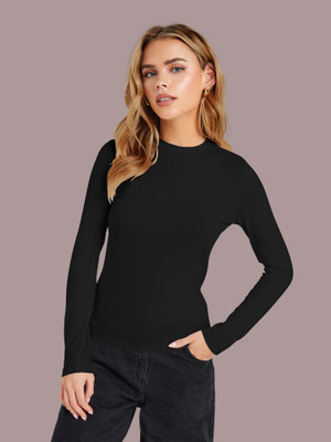 Dream Beauty Fashion Casual Solid Women Black Top